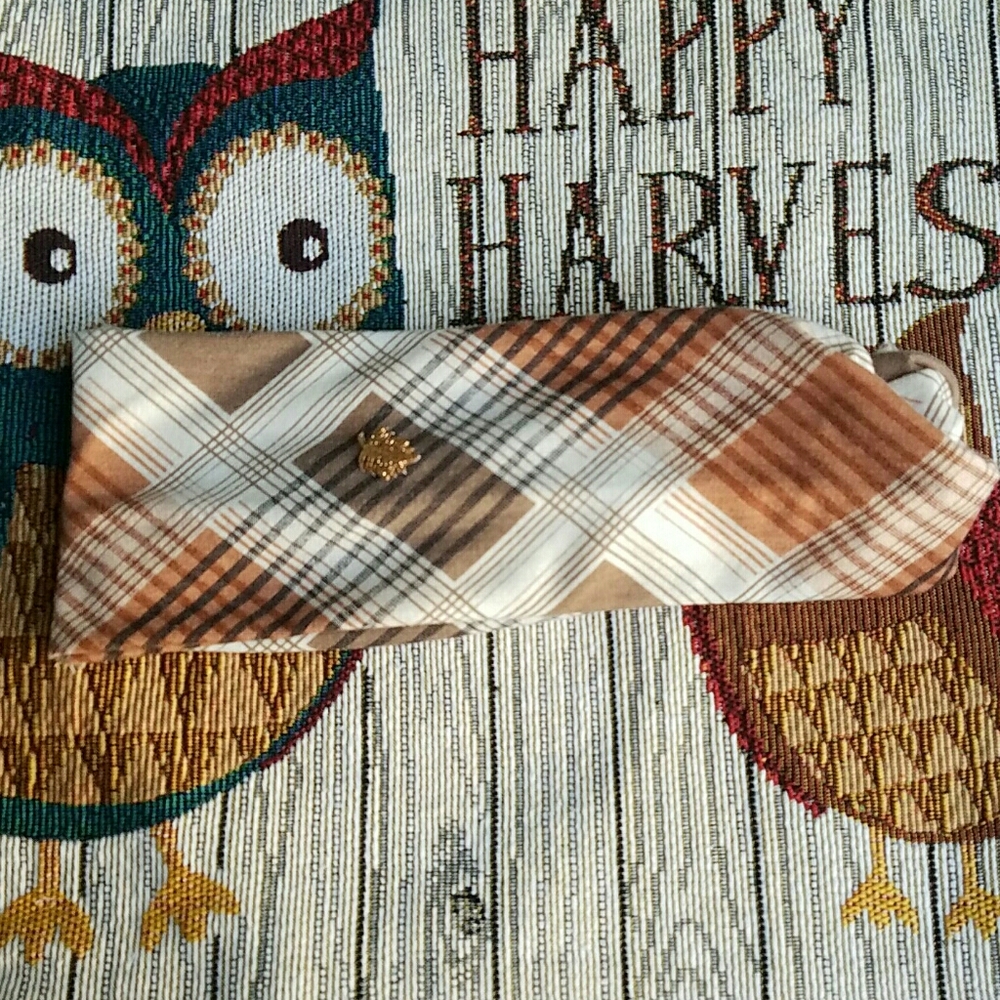 Plaid button headband